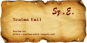 Szalma Emil névjegykártya